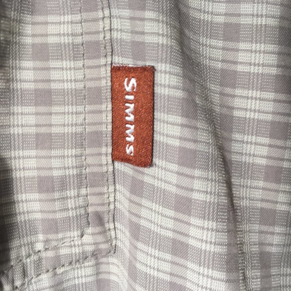 Simms Short Sleeve Button Up Long Tail NEW - Picture 7 of 16